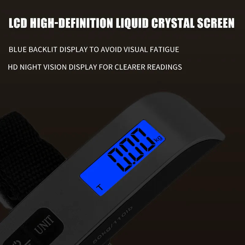 ⚖️ Cântar Electronic pentru Bagaje – 50 kg, LCD, Carcasă ABS, Argintiu BESTSELLS