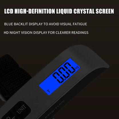 ⚖️ Cântar Electronic pentru Bagaje – 50 kg, LCD, Carcasă ABS, Argintiu BESTSELLS