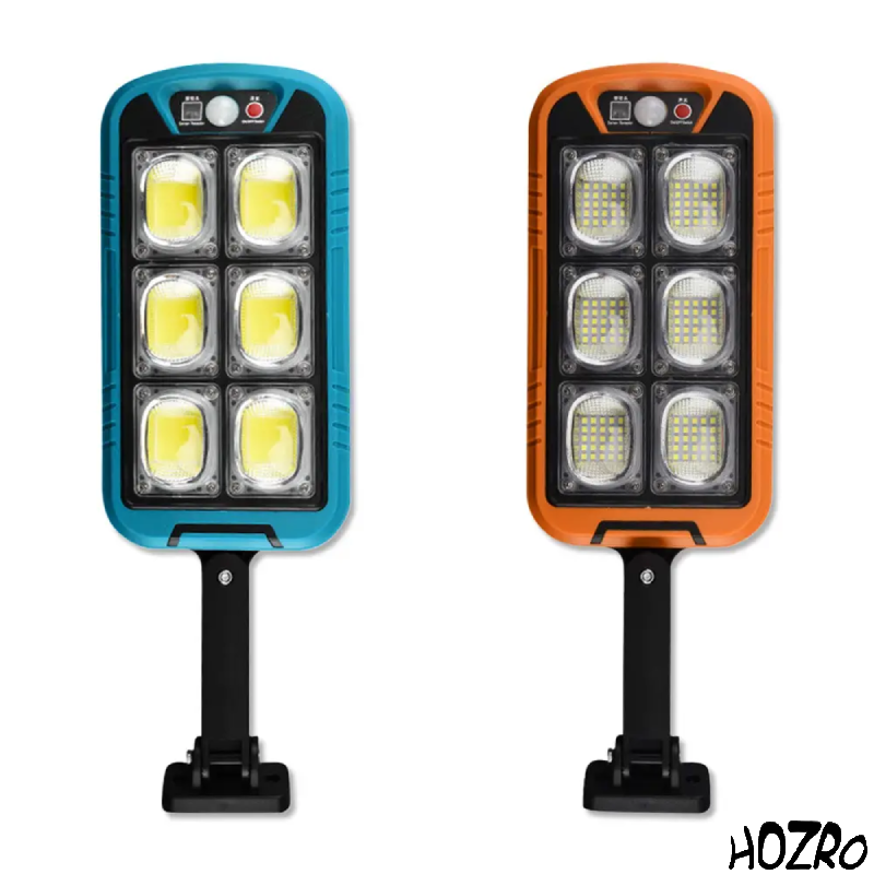 Lampa solara HOZRO, LED ZB150A cu senzor de miscare, carcasa rezistenta, eficienta energetica ridicata, protectie la intemperii, ideala pentru iluminatul exterior, gradini, terase si spatii comerciale HOZRO