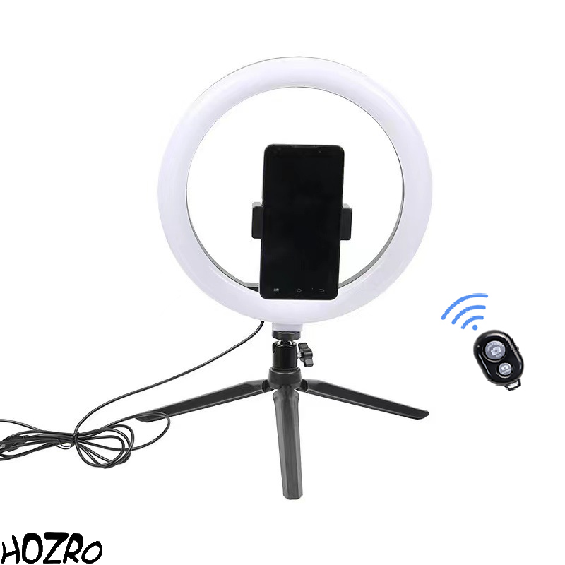 Ring Light HOZRO, 15 cm/ 6'' – Iluminare Versatilă în 3 Trepte, Ideală pentru Foto și Video HOZRO