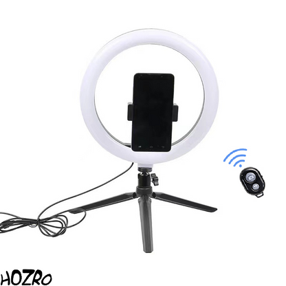 Ring Light HOZRO, 15 cm/ 6'' – Iluminare Versatilă în 3 Trepte, Ideală pentru Foto și Video HOZRO