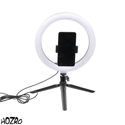 Ring Light HOZRO, 15 cm/ 6'' – Iluminare Versatilă în 3 Trepte, Ideală pentru Foto și Video HOZRO