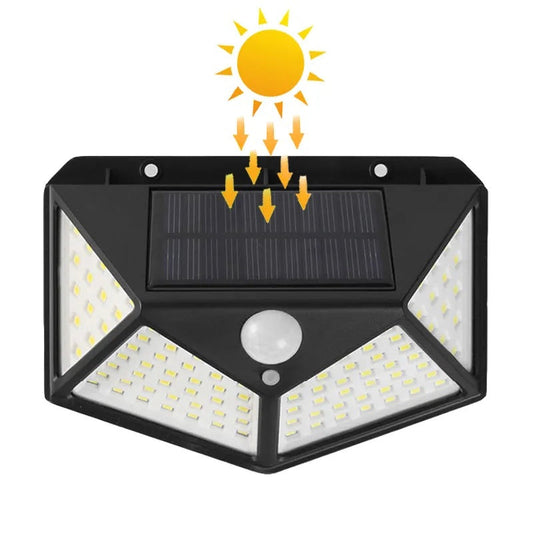 Lampă Solară cu 180 LED-uri HOZRO, Iluminare Puternică, Încărcare Solară, Senzor de Mișcare, Rezistentă la Intemperii HOZRO