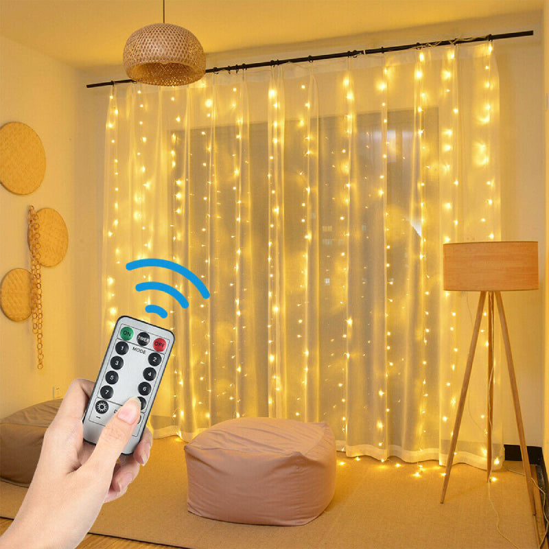 ⭐Perdea Luminoasă LED HOZRO, Ghirlandă Decorativă pentru Interior și Exterior, Iluminare Festivă pentru Crăciun, Petreceri și Evenimente Speciale⭐ HOZRO