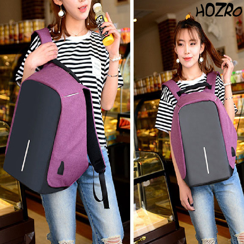 Rucsac Laptop HOZRO, 14 inch, Port USB, Poliester Rezistent, Compartiment Laptop, Călătorie, Școală sau Birou HOZRO