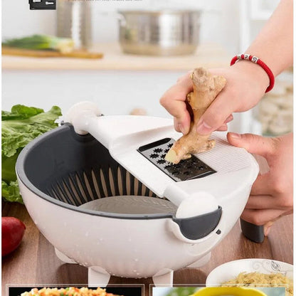 PACHET PROMO: Razatoare manuala dreptunghiulara 5 lame +  Răzătoare de Bucătărie HOZRO, 9 în 1 , cu Bol pentru tocare rapidă și eficientă a legumelor si fructelor BESTSELLS
