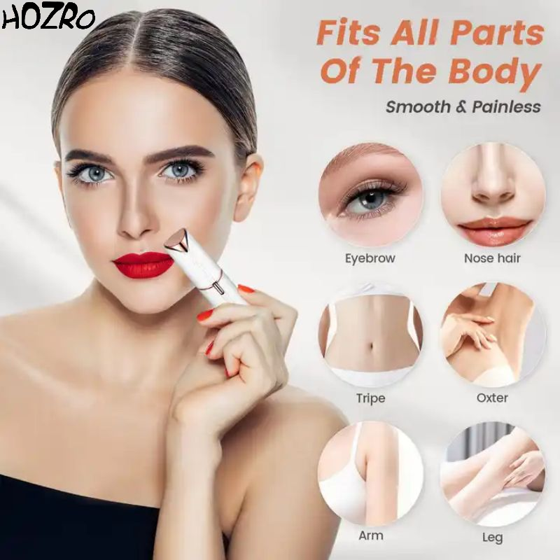 Epilator Flawless Ruj HOZRO, Compact, Portabil, Îndepărtează Părul Nedorit cu Precizie și Design Elegant HOZRO