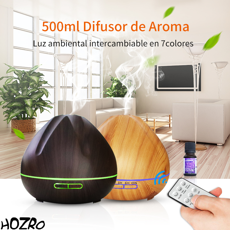 🌿 Aroma Difuzor HOZRO, Model 111-23 – Umidificator cu Ultrasunete și Lumină LED, pentru Relaxare, Aromaterapie și Atmosferă Plăcută în Casa Ta HOZRO
