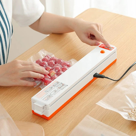 Aparat de Vidat Alb HOZRO, Compact și Eficient, cu Funcție de Sigilare Automată, Ideal pentru Păstrarea Alimentelor Proaspete, Economie de Spațiu și Durată Mai Lungă de Depozitare HOZRO