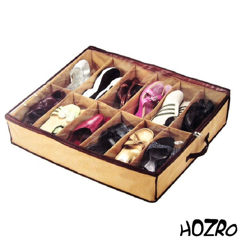 Organizator Pantofi HOZRO, Raft Modular pentru 12 Perechi, Compact și Ușor de Montat HOZRO
