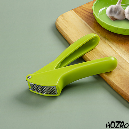Presa de usturoi HOZRO, cu mâner lung, design ergonomic și stoarcere ușoară – Râșniță manuală din plastic de înaltă calitate, ideală pentru bucătărie HOZRO
