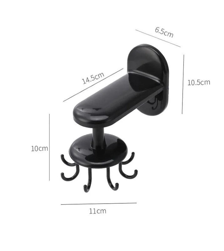 Suport rotativ pentru ustensile de bucatarie, Negru 🔄🍴 BESTSELLS
