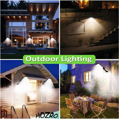 Lampă Solară LED HOZRO, Model JY-213 cu Panou Solar Eficient, Putere Mare, Senzor de Mișcare și Telecomandă – Rezistentă la Apă (IP65), Ideală pentru Curte, Grădină, Terasă și Iluminat Exterior HOZRO