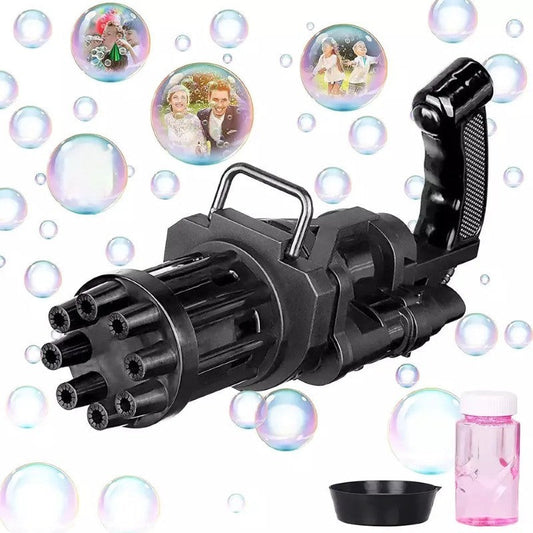 Pistol de făcut baloane cu baterii – 20 cm, cu soluție de baloane de săpun inclusă BESTSELLS