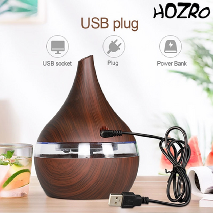 Difuzor Aromaterapie HOZRO, Model 041 Maro – Umidificator și Difuzor de Arome cu LED, Design Elegant pentru Relaxare și Aromaterapie HOZRO