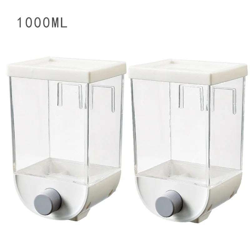 📢 Dozator Dispenser pentru Cereale și Boabe – Alb, 1 KG | Organizare și Prospețime în Bucătăria Ta! BESTSELLS