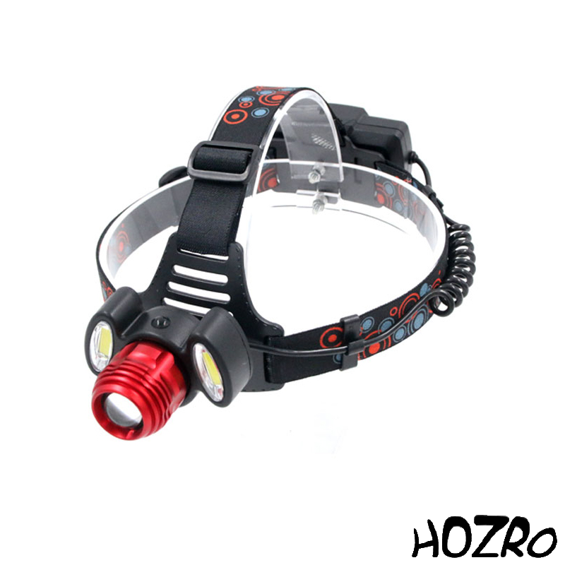 💡 Lanternă de Cap HOZRO, 3 LED Rotary Zoom Oval – Iluminare Reglabilă și Puternică, Hands-Free pentru Camping, Drumeții, Ciclism sau Lucru în Întuneric HOZRO