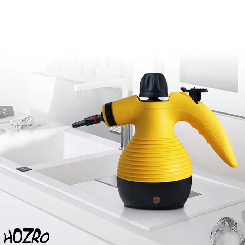 Aparat cu Aburi HOZRO, 1000W, Capacitate 250 ml, pentru Curatare, Degresare si Dezinfectare – Solutia Ideala pentru Toate Suprafetele, Galben HOZRO