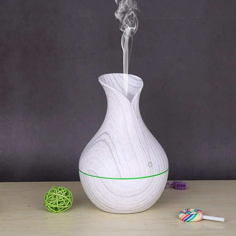 🌫️ Difuzor Aromaterapie Alb – Control Tactil, Lumină Ambientală, 200ml, Umidificator Silentios cu Alimentare USB BESTSELLS