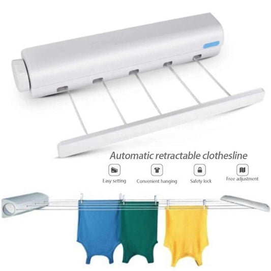 Uscător Rufe HOZRO, Retractabil cu Sfoară – Suport Compact și Reglabil pentru Haine, Ideal pentru Balcon, Baie sau Terasă HOZRO