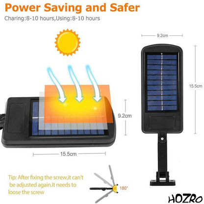 Lampă Solară HOZRO, Model W755-7 – LED Puternic, Încărcare Automată, Rezistentă la Intemperii, Ideală pentru Curte, Grădină, Alei și Terase HOZRO