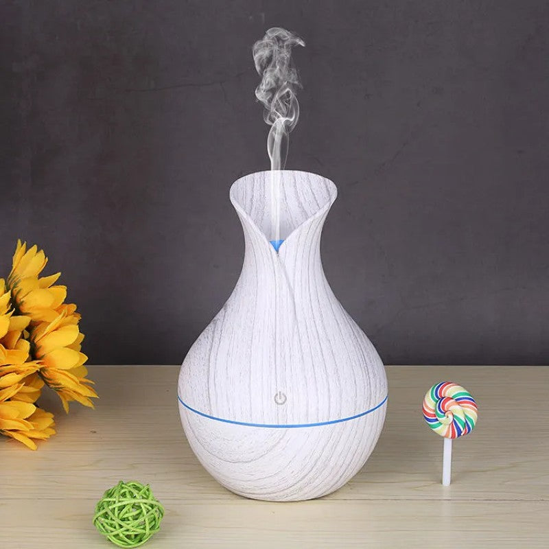 🌫️ Difuzor Aromaterapie Alb – Control Tactil, Lumină Ambientală, 200ml, Umidificator Silentios cu Alimentare USB BESTSELLS