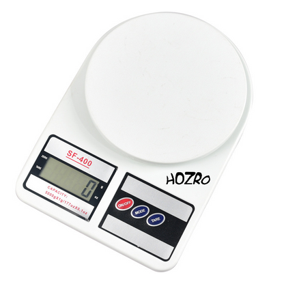 Cântar electronic HOZRO, de bucătărie fără bol, cu afișaj LCD, funcție tara, capacitate până la 5 kg și precizie ridicată pentru cântărirea rapidă și precisă a alimentelor HOZRO