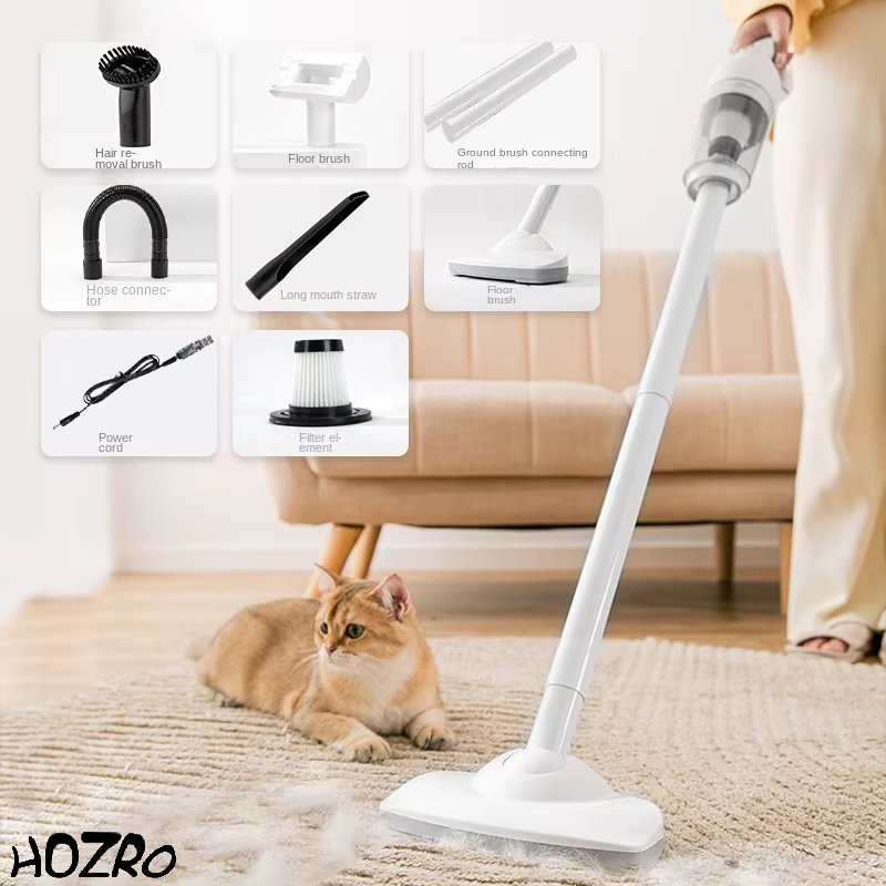 Aspirator fără Fir HOZRO, Model JB 168 Alb – Putere Mare, Design Ergonomic și Filtru HEPA Lavabil HOZRO