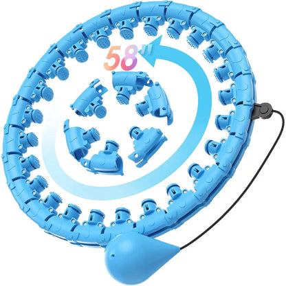 Cerc Fitness Reglabil 2 în 1 HOZRO, pentru Adulți – Cu Greutăți și Design Detasabil, Ideal pentru Slăbit, Tonifiere și Antrenamente Cardio – Hula Hoop Inteligent de Tip Infinity, Ușor de Asamblat și Utilizat Acasă sau la Sală HOZRO