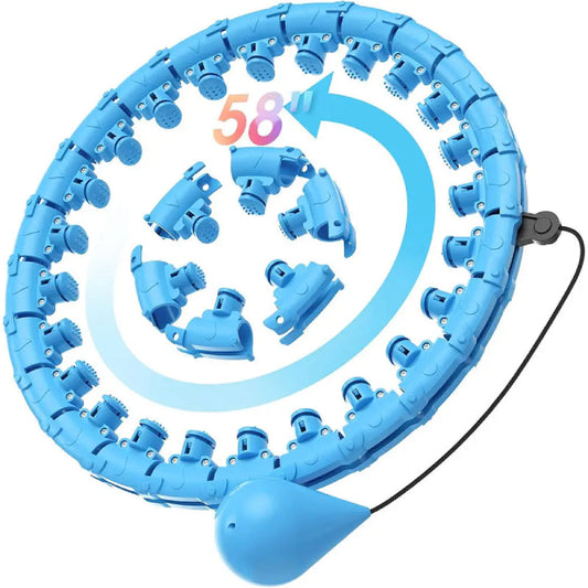 Cerc Fitness Reglabil 2 în 1 HOZRO, pentru Adulți – Cu Greutăți și Design Detasabil, Ideal pentru Slăbit, Tonifiere și Antrenamente Cardio – Hula Hoop Inteligent de Tip Infinity, Ușor de Asamblat și Utilizat Acasă sau la Sală HOZRO