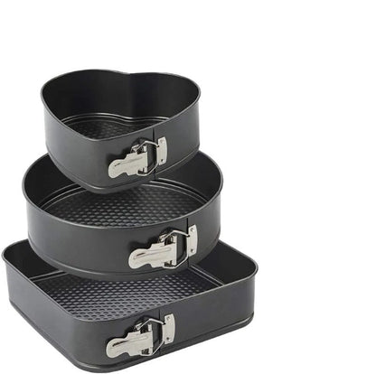 🎂 Set 3 Forme pentru Tort – Inimă, Cerc și Pătrat – Coacere Ușoară, Rezultate Delicioase! 🍰 BESTSELLS