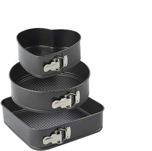 🎂 Set 3 Forme pentru Tort – Inimă, Cerc și Pătrat – Coacere Ușoară, Rezultate Delicioase! 🍰 BESTSELLS