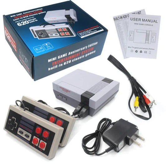 Consola Gaming Retro HOZRO, Cu 620 Jocuri Clasice, 2 Controllere, 4 butoane, Multiplayer HOZRO