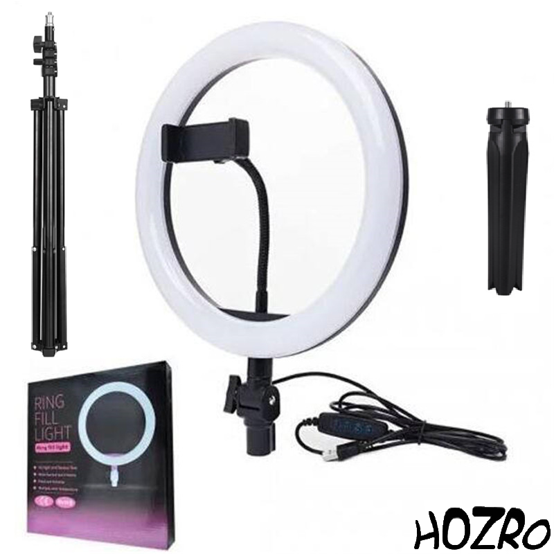 Ring Light HOZRO, 15 cm/ 6'' – Iluminare Versatilă în 3 Trepte, Ideală pentru Foto și Video HOZRO
