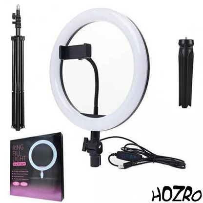 Ring Light HOZRO, 15 cm/ 6'' – Iluminare Versatilă în 3 Trepte, Ideală pentru Foto și Video HOZRO