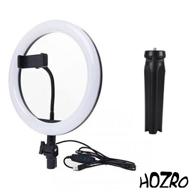 Ring Light HOZRO, 15 cm/ 6'' – Iluminare Versatilă în 3 Trepte, Ideală pentru Foto și Video HOZRO