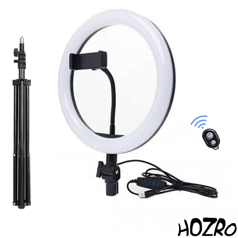 Ring Light HOZRO, 15 cm/ 6'' – Iluminare Versatilă în 3 Trepte, Ideală pentru Foto și Video HOZRO