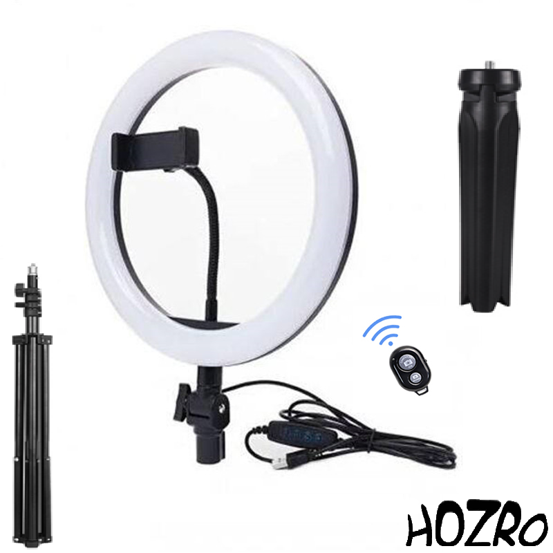 Ring Light HOZRO, 15 cm/ 6'' – Iluminare Versatilă în 3 Trepte, Ideală pentru Foto și Video HOZRO