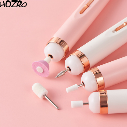 Freză Electrică Unghii HOZRO, Tip Pix Cu Design Compact și Elegant, Culoare Roz HOZRO