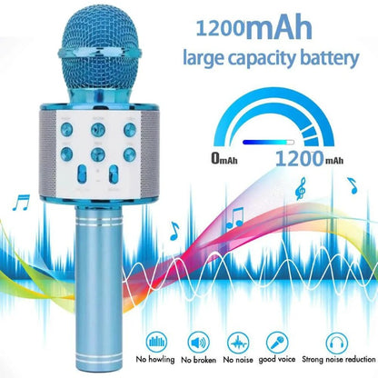 Microfon Wireless pentru Karaoke cu Bluetooth, Blue – Distracția începe aici! 🎤 BESTSELLS