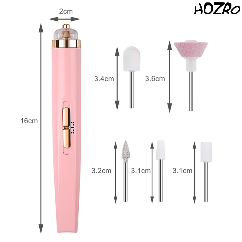 Freză Electrică Unghii HOZRO, Tip Pix Cu Design Compact și Elegant, Culoare Roz HOZRO