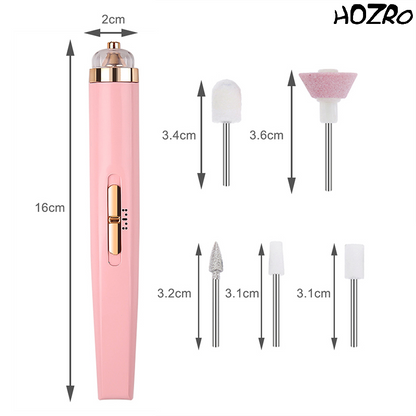 Freză Electrică Unghii HOZRO, Tip Pix Cu Design Compact și Elegant, Culoare Roz HOZRO
