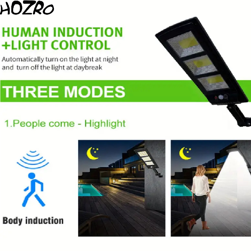 Lampă Solară HOZRO, Model SL-180 – Iluminare LED Puternică, Încărcare Solară, Rezistentă la Intemperii, Ideală pentru Curți, Grădini și Spații Exterioare HOZRO