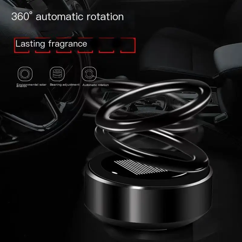Odorizant Auto Solar HOZRO, Cu 2 Inele – Prospețime Continuă cu Design Rotativ și Aromă Plăcută pentru Mașina Ta HOZRO