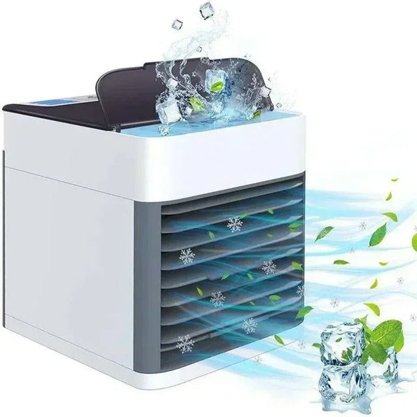 🌬️ Pachet Promo HOZRO®: Mini Răcitor Arctic Portabil cu Umidificator + Lustră LED 40W cu Ventilator Integrat, Soclu E27 HOZRO