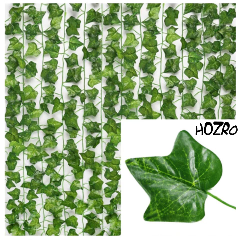 Set 12 ghirlande decorative artificiale HOZRO, aspect natural, rezistente și flexibile, ideale pentru decor interior și exterior, evenimente festive, nunți, petreceri sau amenajări creative HOZRO