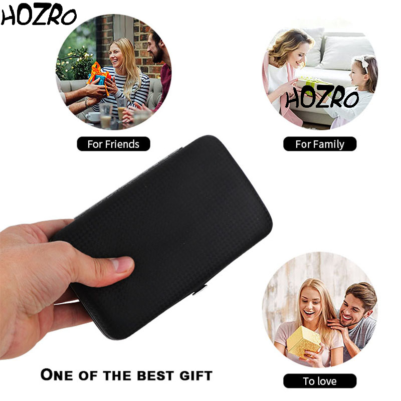 Trusă Profesională Manichiură și Pedichiură HOZRO, 18 Piese din Oțel Inoxidabil, Set Complet pentru Îngrijirea Unghiilor, Culoare Negru Elegant, Ideală pentru Acasă, Salon, Călătorii și Cadou HOZRO