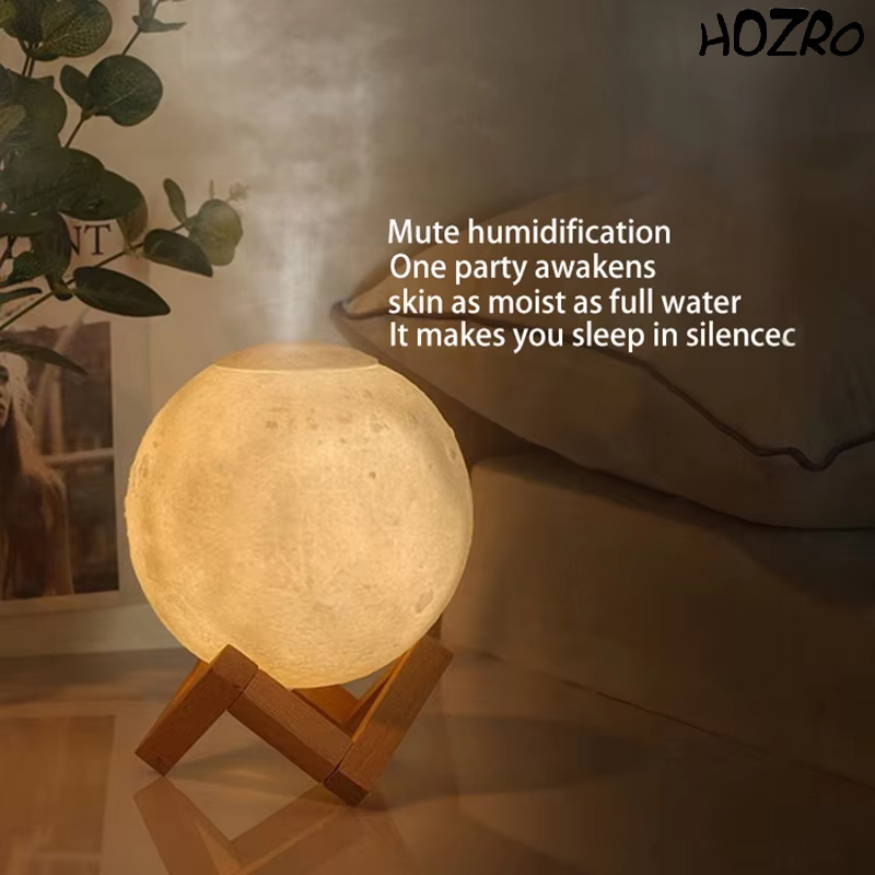 Difuzor HOZRO, Aromaterapie Moon – Lampă Umidificator în Formă de Lună, cu Iluminare LED și Design Relaxant HOZRO