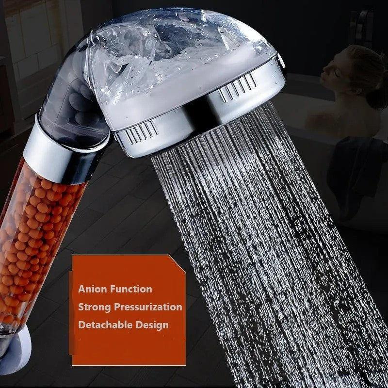 Cap de dus cu granule, ce filtreaza calcarul din apa BESTSELLS