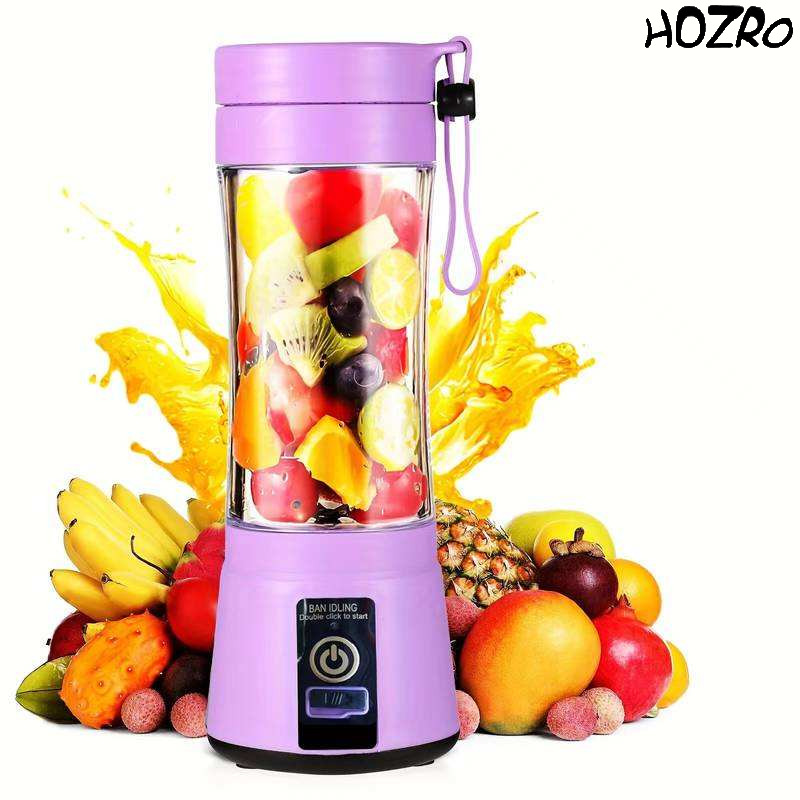 Mini Blender Portabil Electric HOZRO, cu Încărcare USB – Ideal pentru Sucuri, Smoothie-uri și un Stil de Viață Sănătos HOZRO